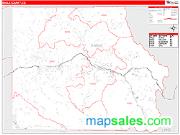 Eagle County, CO <br /> Wall Map <br /> Zip Code <br /> Red Line Style 2024 Map