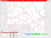 Elbert County, CO <br /> Wall Map <br /> Zip Code <br /> Red Line Style 2024 Map