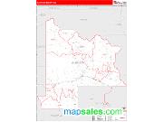 Gunnison County, CO <br /> Wall Map <br /> Zip Code <br /> Red Line Style 2024 Map