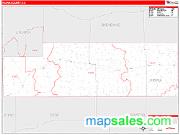 Kiowa County, CO <br /> Wall Map <br /> Zip Code <br /> Red Line Style 2024 Map