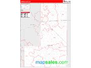Lincoln County, CO <br /> Wall Map <br /> Zip Code <br /> Red Line Style 2024 Map