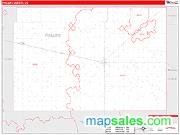Phillips County, CO <br /> Wall Map <br /> Zip Code <br /> Red Line Style 2024 Map