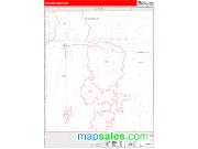Prowers County, CO <br /> Wall Map <br /> Zip Code <br /> Red Line Style 2024 Map