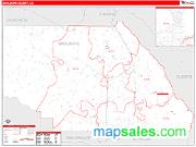 Saguache County, CO <br /> Wall Map <br /> Zip Code <br /> Red Line Style 2024 Map