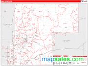 Weld County, CO <br /> Wall Map <br /> Zip Code <br /> Red Line Style 2024 Map