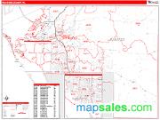 Manatee County, FL <br /> Wall Map <br /> Zip Code <br /> Red Line Style 2024 Map