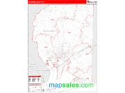 Santa Rosa County, FL <br /> Wall Map <br /> Zip Code <br /> Red Line Style 2024 Map
