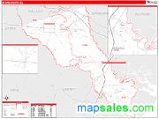 Bryan County, GA <br /> Wall Map <br /> Zip Code <br /> Red Line Style 2024 Map