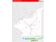Chattahoochee County, GA <br /> Wall Map <br /> Zip Code <br /> Red Line Style 2024 Map