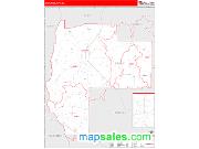 Early County, GA <br /> Wall Map <br /> Zip Code <br /> Red Line Style 2024 Map