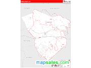 Greene County, GA <br /> Wall Map <br /> Zip Code <br /> Red Line Style 2024 Map