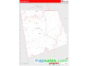 Heard County, GA <br /> Wall Map <br /> Zip Code <br /> Red Line Style 2024 Map