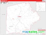 Putnam County, GA <br /> Wall Map <br /> Zip Code <br /> Red Line Style 2024 Map