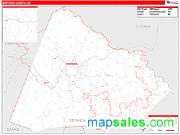 Stephens County, GA <br /> Wall Map <br /> Zip Code <br /> Red Line Style 2024 Map
