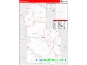 Worth County, GA <br /> Wall Map <br /> Zip Code <br /> Red Line Style 2024 Map