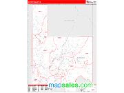 Bonner County, ID <br /> Wall Map <br /> Zip Code <br /> Red Line Style 2024 Map