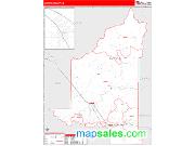 Elmore County, ID <br /> Wall Map <br /> Zip Code <br /> Red Line Style 2024 Map