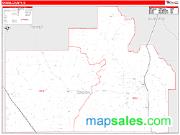 Oneida County, ID <br /> Wall Map <br /> Zip Code <br /> Red Line Style 2024 Map