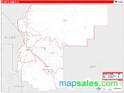 Payette County, ID <br /> Wall Map <br /> Zip Code <br /> Red Line Style 2024 Map