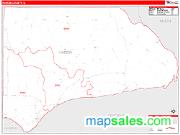 Hardin County, IL <br /> Wall Map <br /> Zip Code <br /> Red Line Style 2024 Map