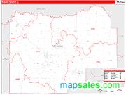 Menard County, IL <br /> Wall Map <br /> Zip Code <br /> Red Line Style 2024 Map