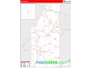 Piatt County, IL <br /> Wall Map <br /> Zip Code <br /> Red Line Style 2024 Map