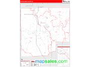 Bartholomew County, IN <br /> Wall Map <br /> Zip Code <br /> Red Line Style 2024 Map