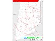 Dearborn County, IN <br /> Wall Map <br /> Zip Code <br /> Red Line Style 2024 Map