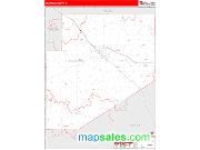 Decatur County, IN <br /> Wall Map <br /> Zip Code <br /> Red Line Style 2024 Map