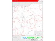 Dubois County, IN <br /> Wall Map <br /> Zip Code <br /> Red Line Style 2024 Map