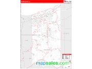 Porter County, IN <br /> Wall Map <br /> Zip Code <br /> Red Line Style 2024 Map