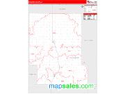Audubon County, IA <br /> Wall Map <br /> Zip Code <br /> Red Line Style 2024 Map