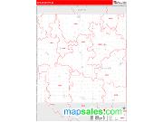 Butler County, IA <br /> Wall Map <br /> Zip Code <br /> Red Line Style 2024 Map