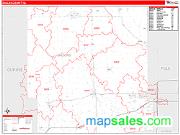 Dallas County, IA <br /> Wall Map <br /> Zip Code <br /> Red Line Style 2024 Map