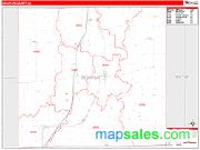 Decatur County, IA <br /> Wall Map <br /> Zip Code <br /> Red Line Style 2024 Map
