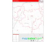 Franklin County, IA <br /> Wall Map <br /> Zip Code <br /> Red Line Style 2024 Map