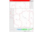 Ida County, IA <br /> Wall Map <br /> Zip Code <br /> Red Line Style 2024 Map