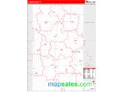 Kossuth County, IA <br /> Wall Map <br /> Zip Code <br /> Red Line Style 2024 Map
