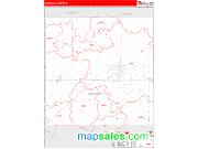Marshall County, IA <br /> Wall Map <br /> Zip Code <br /> Red Line Style 2024 Map