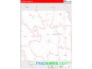 Washington County, IA <br /> Wall Map <br /> Zip Code <br /> Red Line Style 2024 Map