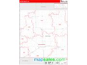 Barton County, KS <br /> Wall Map <br /> Zip Code <br /> Red Line Style 2024 Map