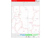 Brown County, KS <br /> Wall Map <br /> Zip Code <br /> Red Line Style 2024 Map