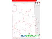 Gray County, KS <br /> Wall Map <br /> Zip Code <br /> Red Line Style 2024 Map