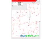 Jackson County, KS <br /> Wall Map <br /> Zip Code <br /> Red Line Style 2024 Map