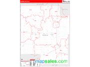 Marion County, KS <br /> Wall Map <br /> Zip Code <br /> Red Line Style 2024 Map