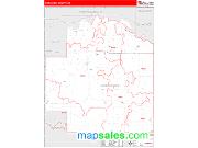 Wabaunsee County, KS <br /> Wall Map <br /> Zip Code <br /> Red Line Style 2024 Map