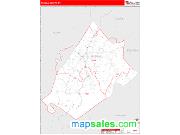 Russell County, KY <br /> Wall Map <br /> Zip Code <br /> Red Line Style 2024 Map