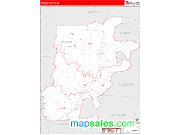 Tensas County, LA <br /> Wall Map <br /> Zip Code <br /> Red Line Style 2024 Map