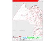 Aroostook County, ME <br /> Wall Map <br /> Zip Code <br /> Red Line Style 2024 Map