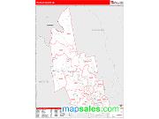 Franklin County, ME <br /> Wall Map <br /> Zip Code <br /> Red Line Style 2024 Map